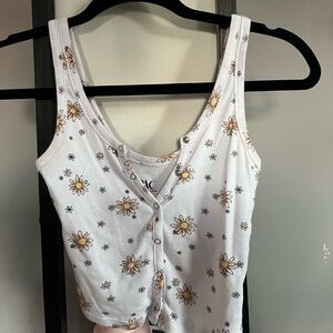flower cropped tank top